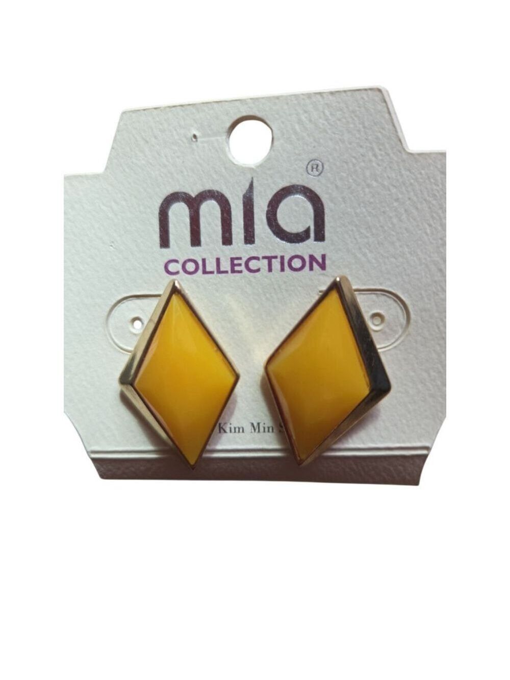 Mia Collection Gold Yellow Geometric Earrings